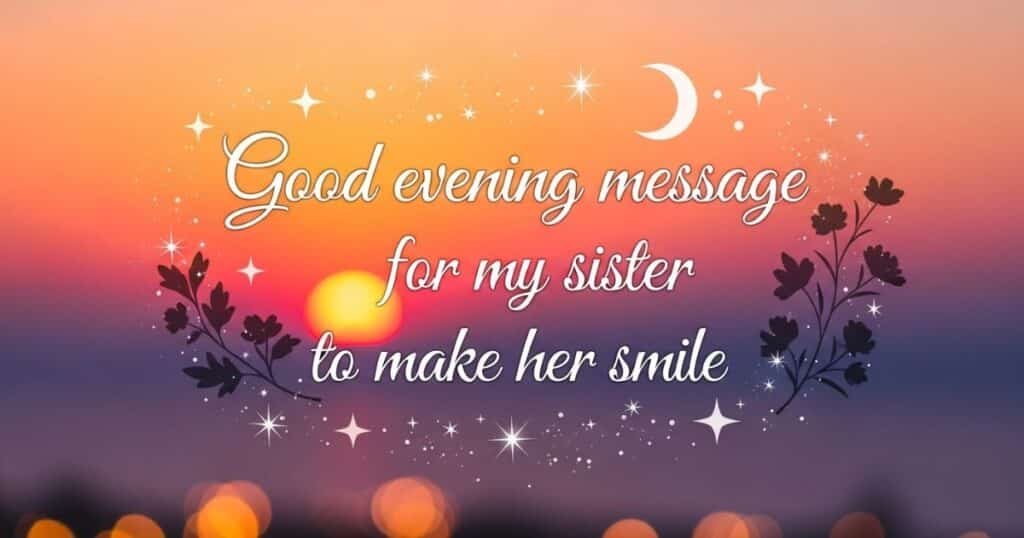 good-evening-message-for-my-sister-to-make-her-smile